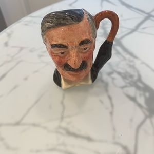 Vintage Mini Character Jug No Hat Embossed REGP on base. Stamped Made in England